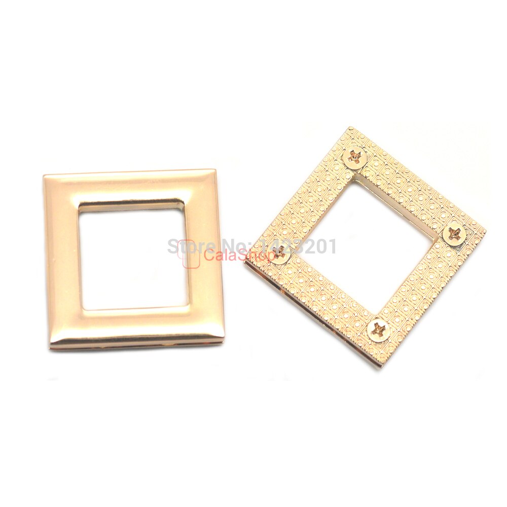 3/5/25 Pcs / Lot 10mm 15.5mm 19mm Square Zinc Alloy Grommets Eyelets Canvas Leather Self Back Screw Handbag Buckle