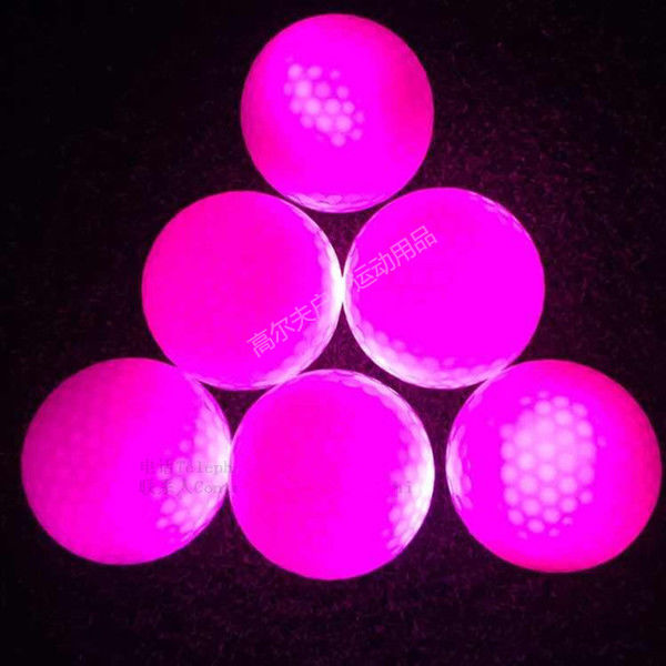 Waterproof Led Golf Ball 5 pcs/pack for Night Training High Hardness Material for Golf Practice Balls The Newest: Pink 5pcs Pack