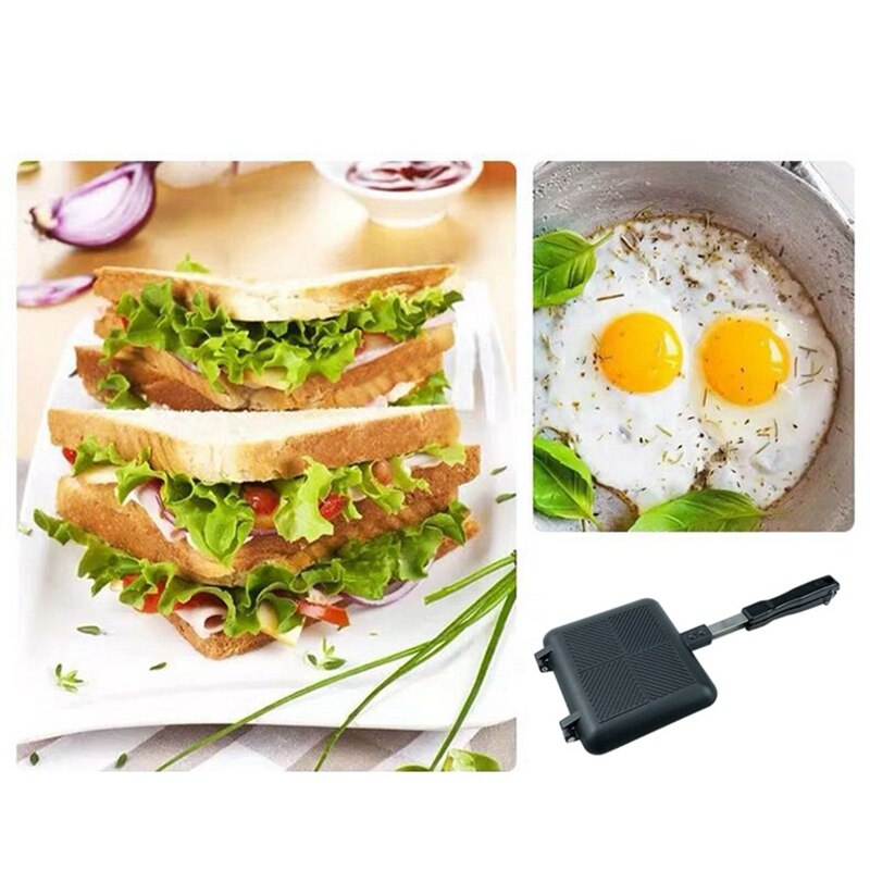 Non-Stick Double Side Frying Pan Foldable Flipping Griddle Steak Cookware Pancake Pan Cooking Tools For Kitchen