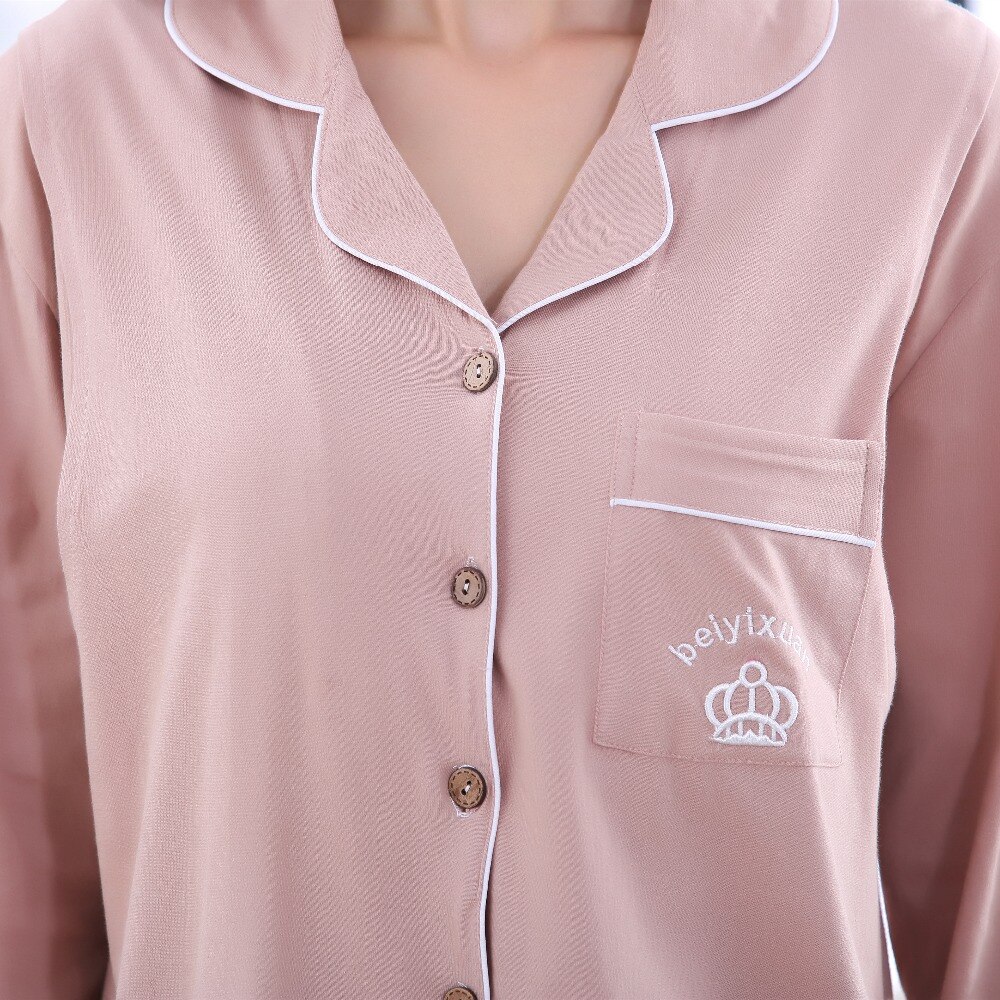 Women 2pcs Maternity Nightwear Sets Solid Tops+Pants Maternity Sleepwear Set Breastfeeding Nursing Sleepwear For Pregnant Women