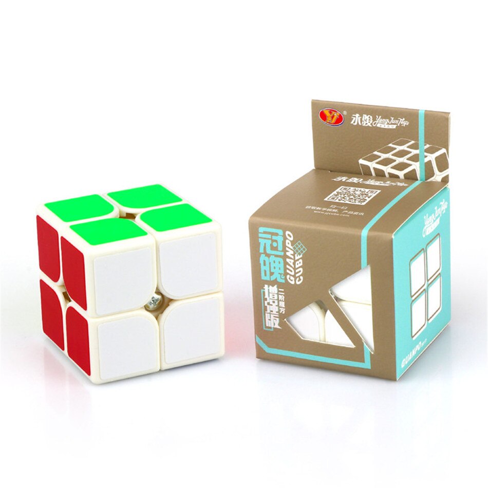 MoYu QiYi YuXin YJ 2x2 Zauberwürfel Berufs Spiel Geschwindigkeit Rotierenden Mini Tasche Cubo Magico Kinder Erwachsene Pädagogisches spaß Spielzeug: GuanPo 2x2 W