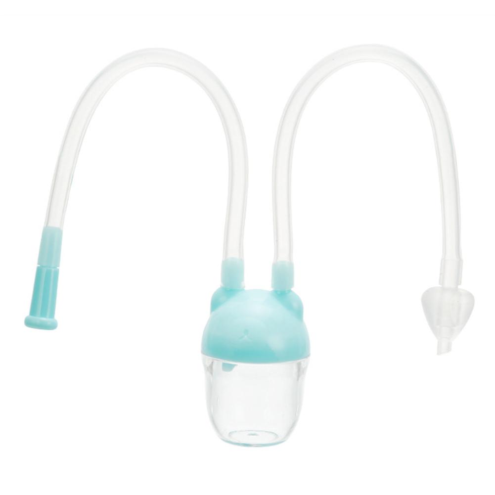 9.45in pp + silikone baby nasal aspirator mund suge enhed næse rengøringsmiddel til baby: Blå