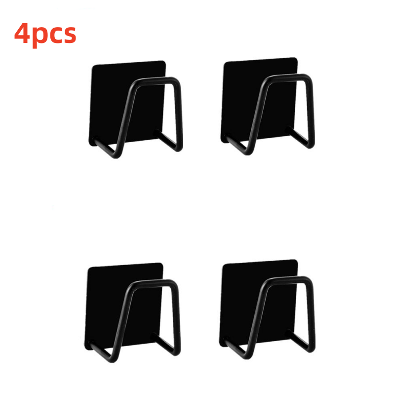 Küche Edelstahl Waschbecken Schwämme Halfter Selbstklebende Ablauf Trocknen Gestell Küche Zauberstab Haken Zubehör Lagerung Organizer: Silber