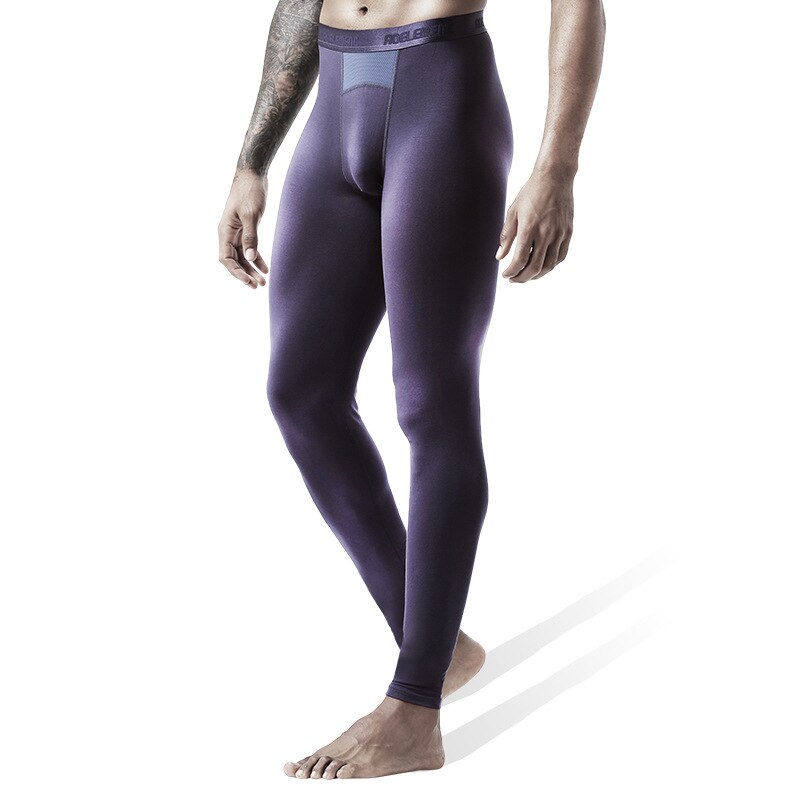 Heren Lange Broek Herfst En Winter Dunne Lange Onderbroek Ice Wire Mesh Zweet Wicking Broek Honingraat Ademend Slanke Leggings: Grijs / L