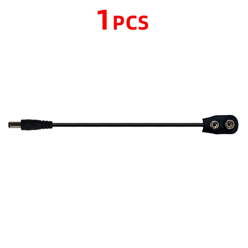 9V Battery Clip Connector Converter Center Negative Power Supply Cable for Guitar Effect Pedal: 1 pcs cable