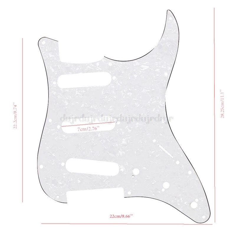 Guitarra Eléctrica golpeador, placa rascadora para guardabarros, Perla blanca S24 19,