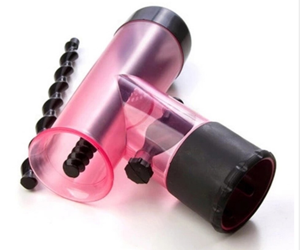 Portable Hair Diffuser Salon Hair Drying Cap Wind Curl Styling Tool Hair Roller Blow Dryer Wind Magic Air Hair Curler: Pink