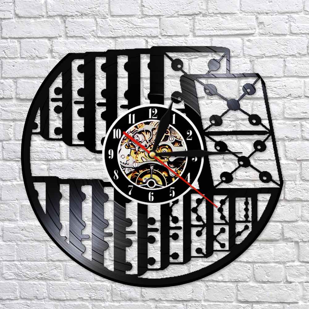 Dominosteine Spiel Wanduhr mit LED-hintergrundbeleuchtung Unterhaltung Schach Spiel Dame 3D Vinyl aufzeichnen Uhr Wohnzimmer Innere Dekor