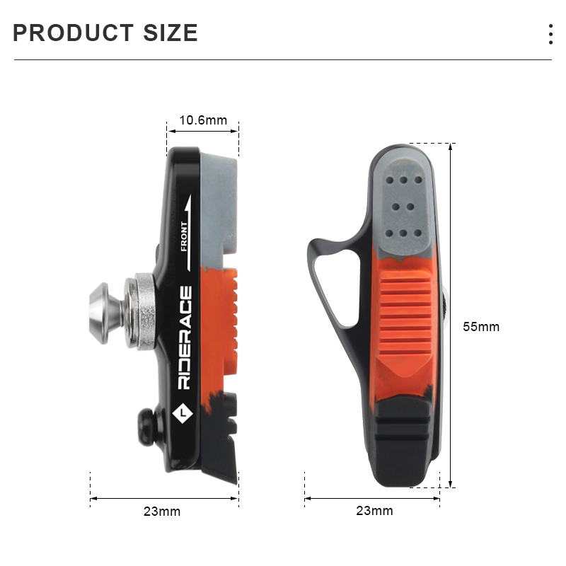 Racefiets Remblokken Voor Velg C Rem Cnc Aluminium Vervangbare Rubber Pads Stilte Fiets Remhouder Schoenen Rubber Blok