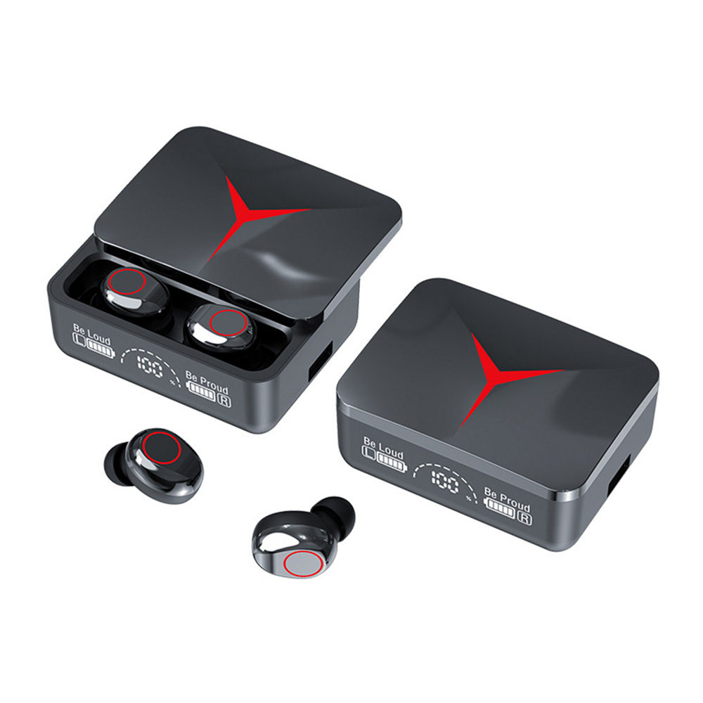 TWS M90pro auricolare da gioco compatibile con Bluetooth senza fili cuffie sportive 5.3 con microfono scatola di ricarica auricolari musicali Stereo: Default Title