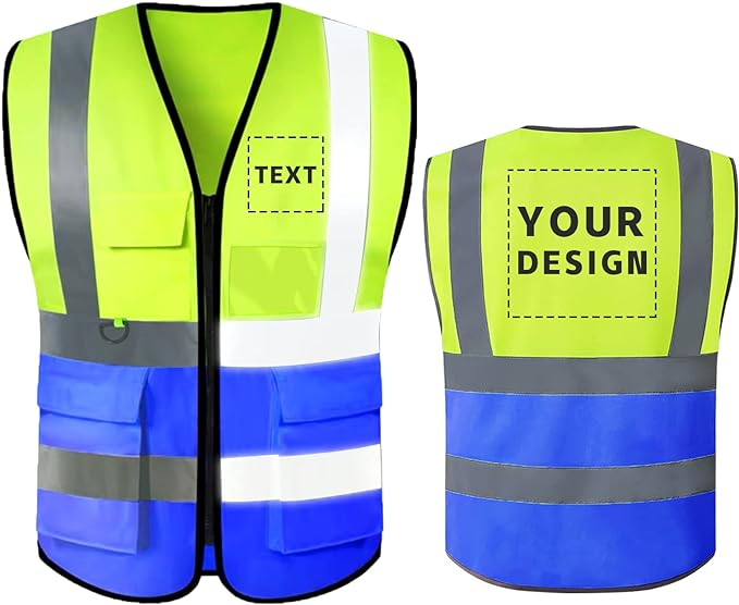 Custom Your Logo Reflective Safety Vest Construction Work Traffic Vest Railway Coal Miners Uniform Security ANSI Class 2: S / Brown