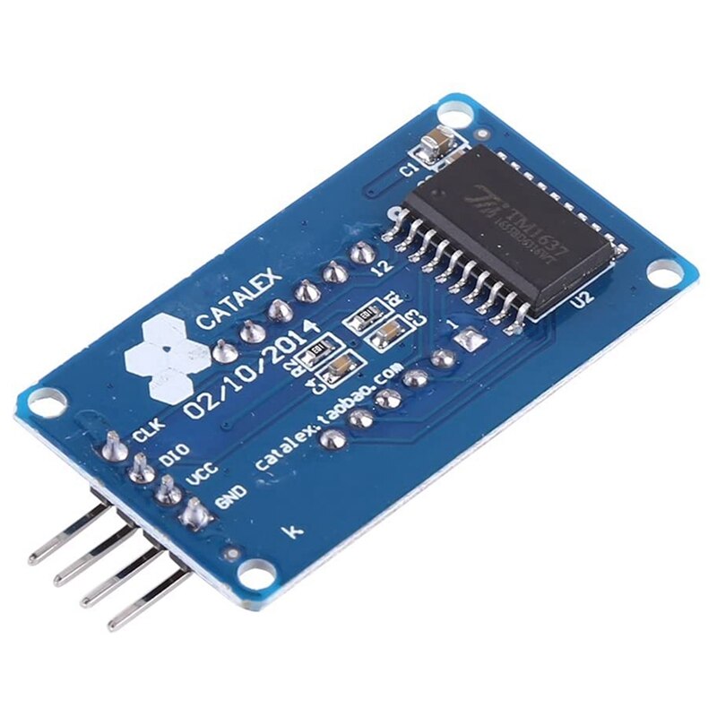 4Pcs LED Display Module,With Clock Display Module LED 4-Digit Adjustable Brightness Display Module For Android