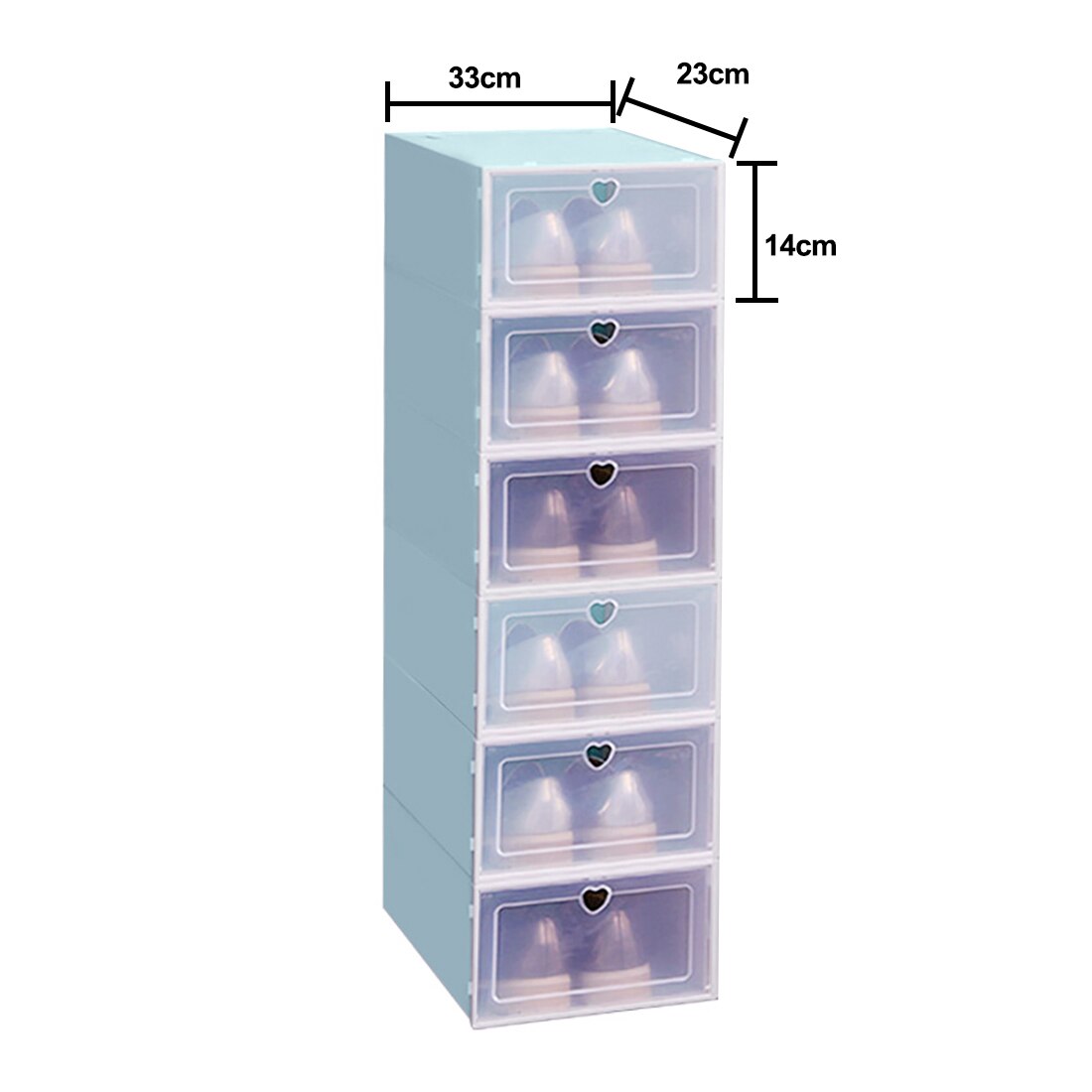 6 /10 Pcs Dikke Transparante Opbergdoos Schoenendoos Opslag Schoenendoos Stofdicht Schoenen Organizer Box Clamshell Type Opslag organizer