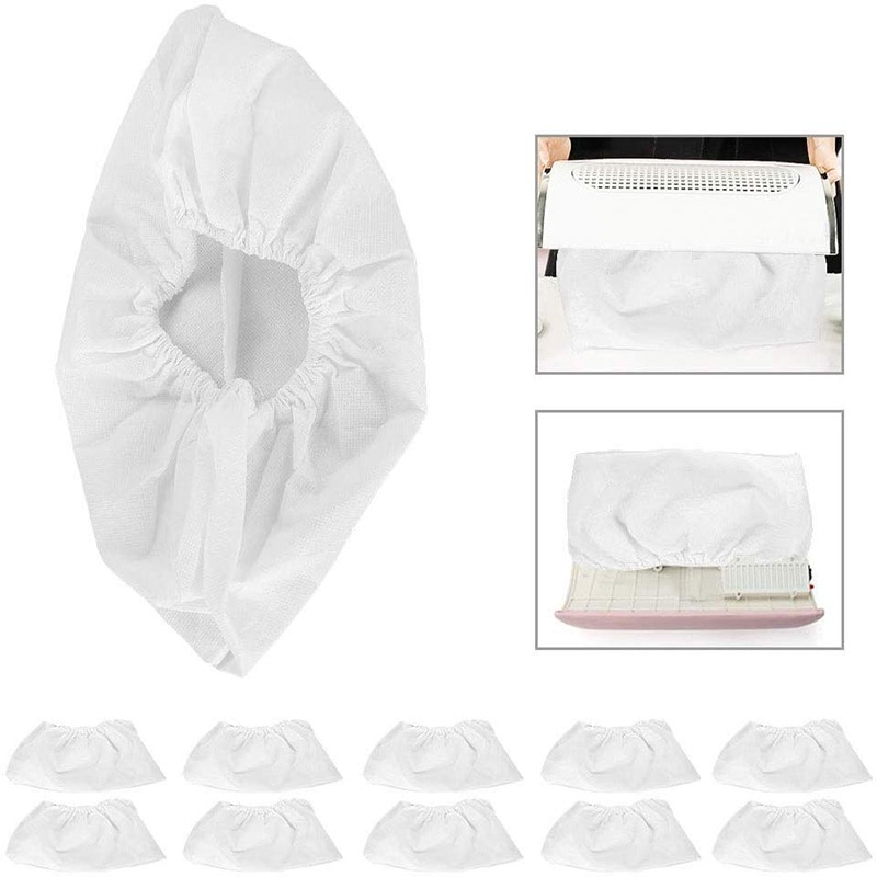 10 stk negle støvopsamler taske non-woven nail art støvsuge udskiftningspose negle kunst salon værktøj