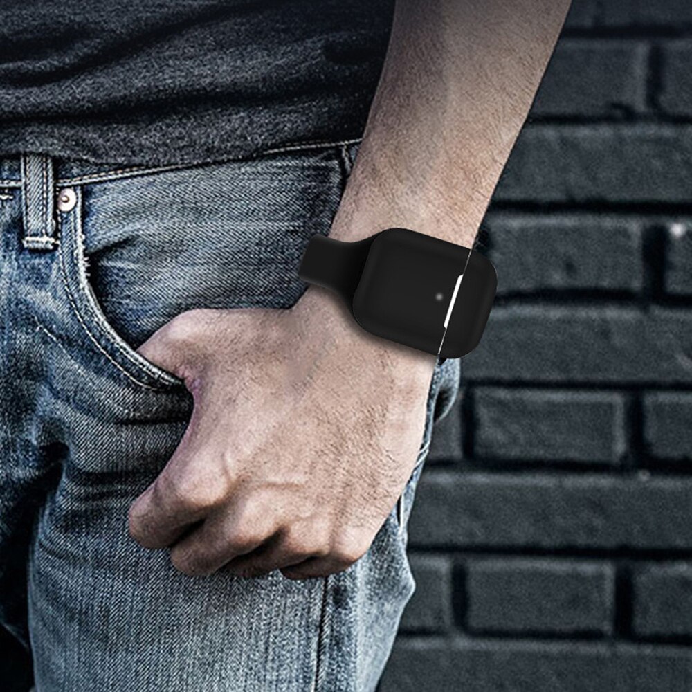 Esportes caso de silicone para airpods 2 caso faixa de pulso earpods casos para airpod ar vagens 1 capa coque macio portátil pulseiras luxo