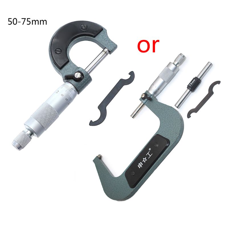 Micrometer 25-50/50-75/75-100mm Metric Carbide Gauge Standards Caliper