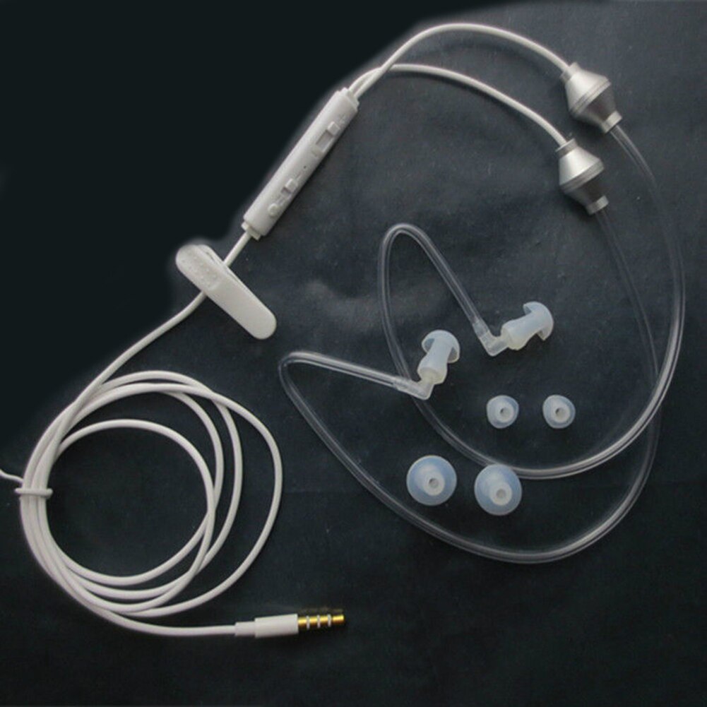 3,5mm Universal- Anti-Strahlung Binaural Luft Rohr Ohrhörer mit Mic für iPhone