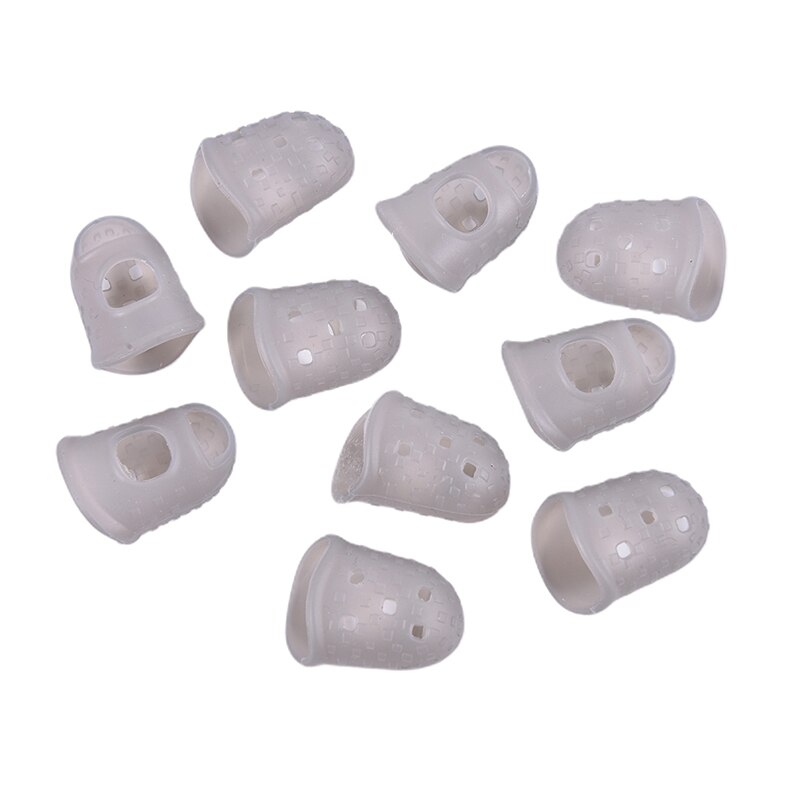 10 Uds de pulgar para guitarra Protector de púa y dedos púa del dedo del dedal para dedo guardia de seguridad proteger tapones de 4 colores: GY
