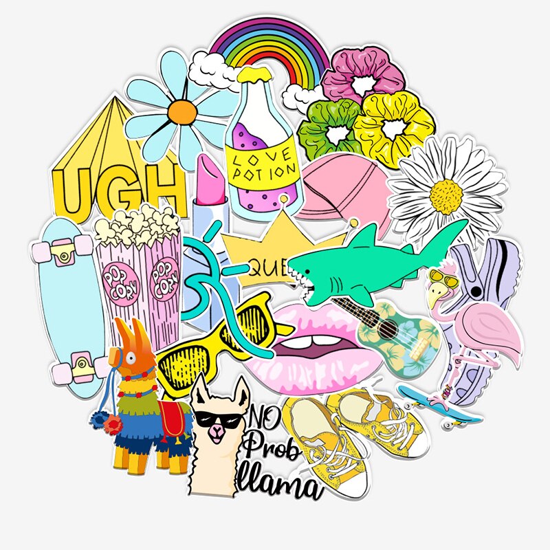 50PCS Cartoon Girl Trend Stickers Pack For Laptop ... – Grandado
