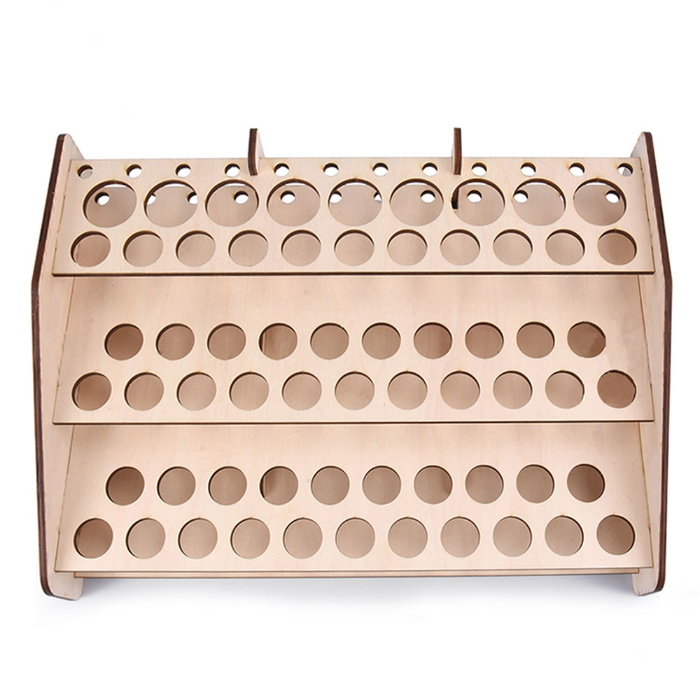Estante de madera para pintura, soporte de almacenamiento para botellas de tinta de pintura, organizador de pigmentos, soporte para pinturas, pinceles, soporte para herramientas