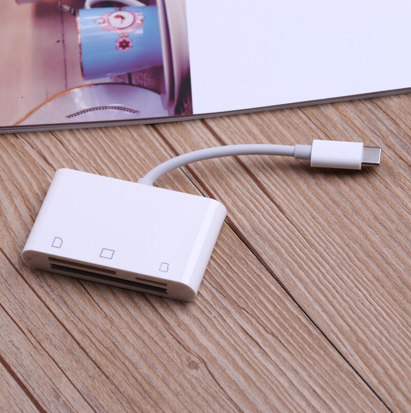 USB tipo C USB 3,1 lector de tarjetas USB-C TF CF SD adaptador OTG lector de tarjeta para Xiaomi Samsung Huawei para iPad Macbook Pro teléfono Android