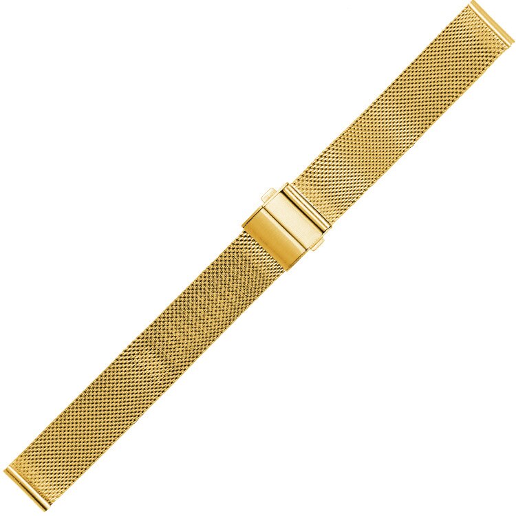 Bracelet de montre tissé en acier inoxydable à libération rapide, 16mm 18mm 20mm 22mm bracelet de montre universel milanais bracelet de montre: Or / 16mm