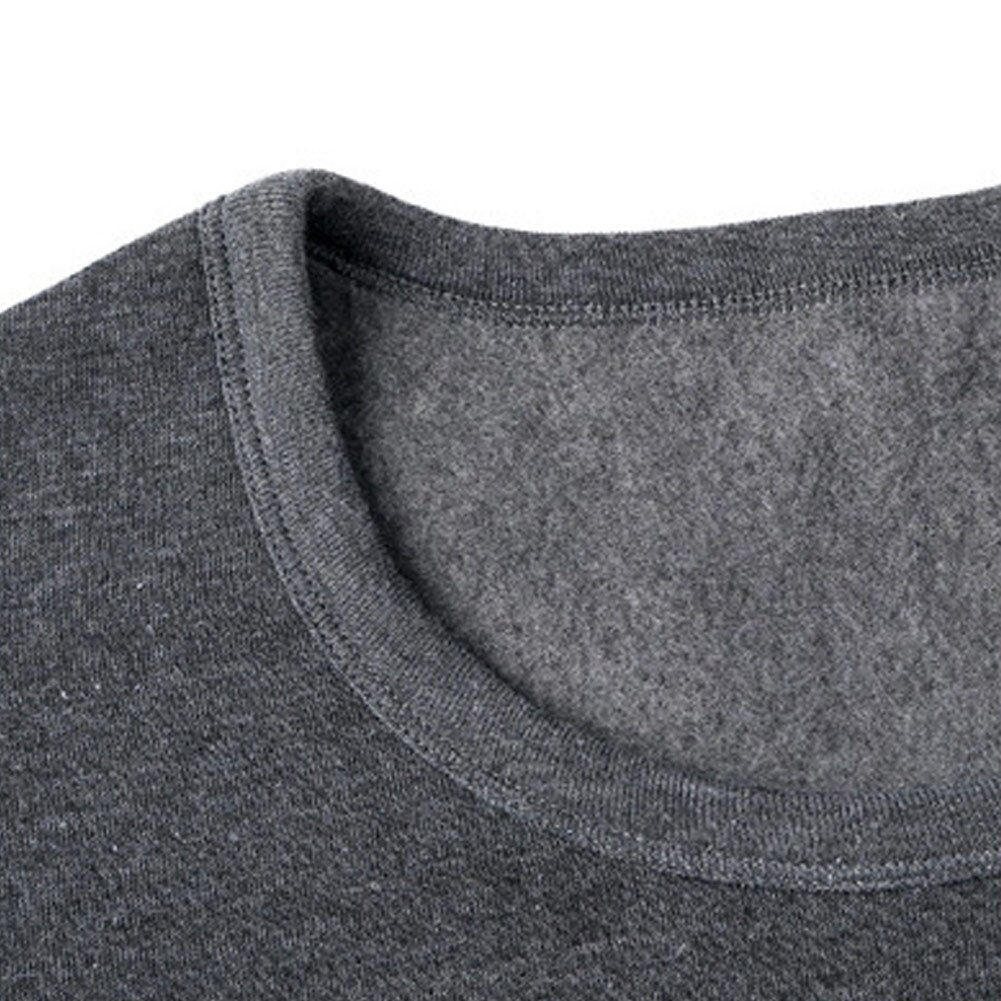 Conjunto de ropa interior de pantalón parte inferior larga parte superior cálida forrada de lana de invierno para hombre H9