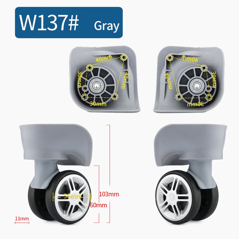Luggage Replacement Wheels Suitcase on Wheels Replacement 14-30 Inch Luggage Accessories Silent Wheels for A Luggage Casters: Dark Grey