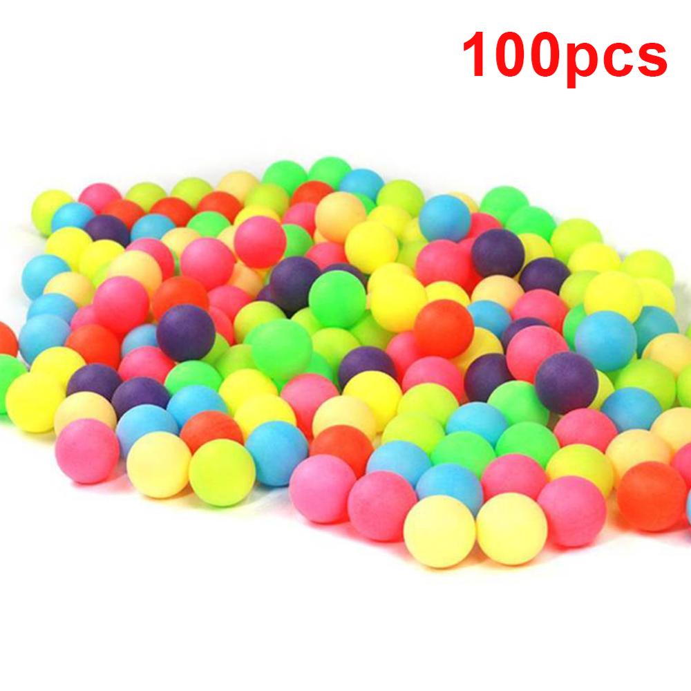 100 Stuks Gekleurde Ping Pong Ballen 40 Mm 2.4G Entertainment Tafeltennis Ballen Gemengde Kleuren Voor Game Activiteit multi Kleur: Default Title