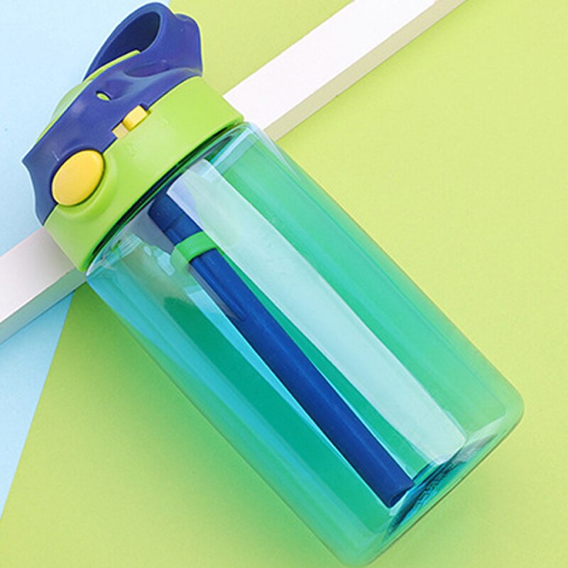 500ml senderismo botella para escalada libre de BPA al aire libre botella deportiva para niños con paja de agua los niños agua zumo botella de vida saludable: 2