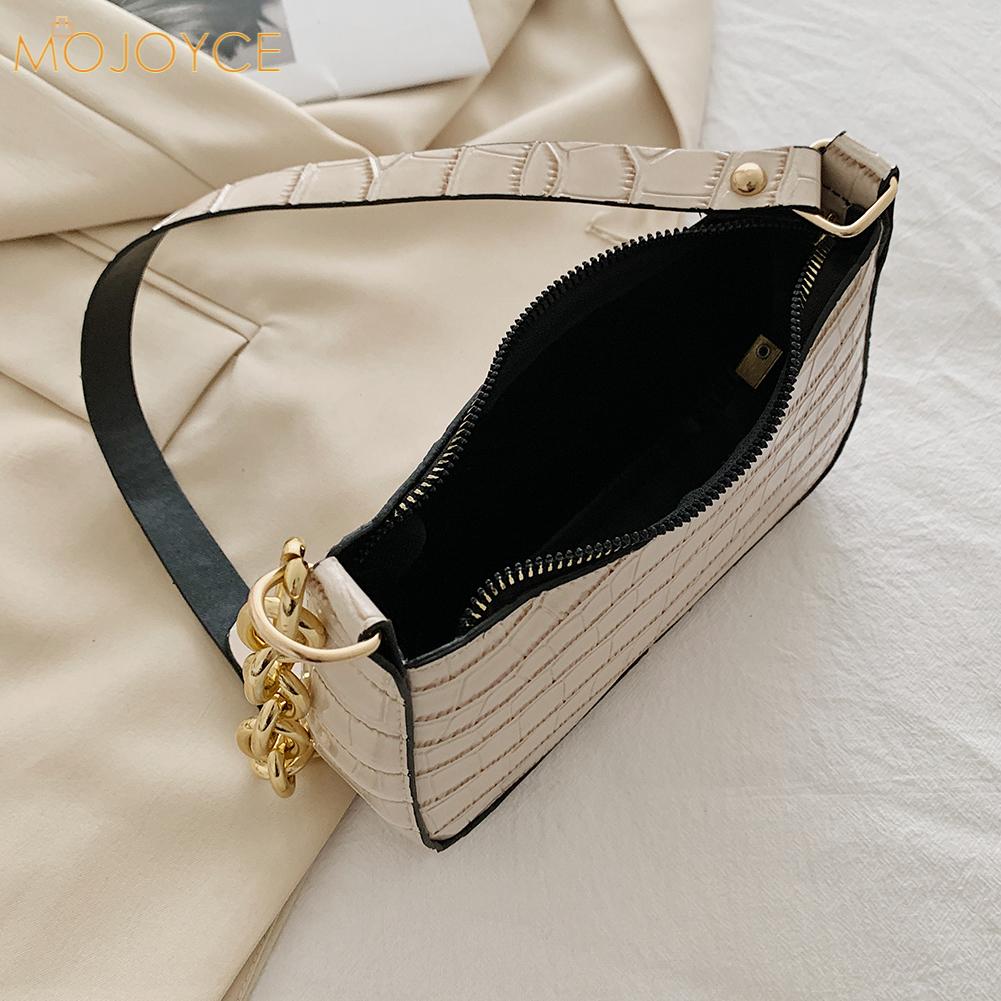 Vrouwen Alligator Patroon Schouder Onderarm Zakken Rits Pu Lederen Portemonnees