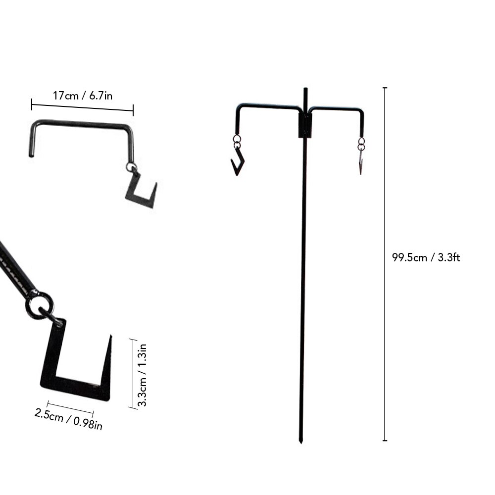 Outdoor Camping Apparatuur Afneembare Lantaarn Stand Lamp Statief Staal Camping Lamp Beugel Houder Voor Camping Wandelen Vissen: as show 1