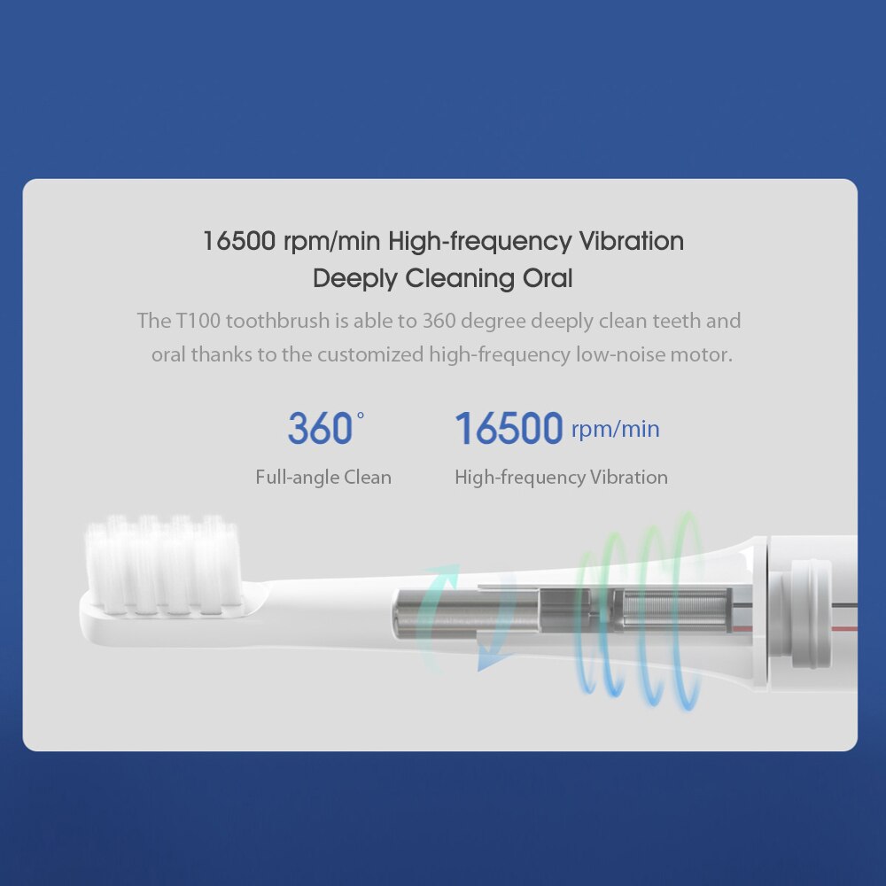 Xiaomi Mijia T100 Sonic Elektrische Tandenborstel Draadloze Usb Oplaadbare Tandenborstel Waterdichte Ultrasone Automatische Tandenborstel