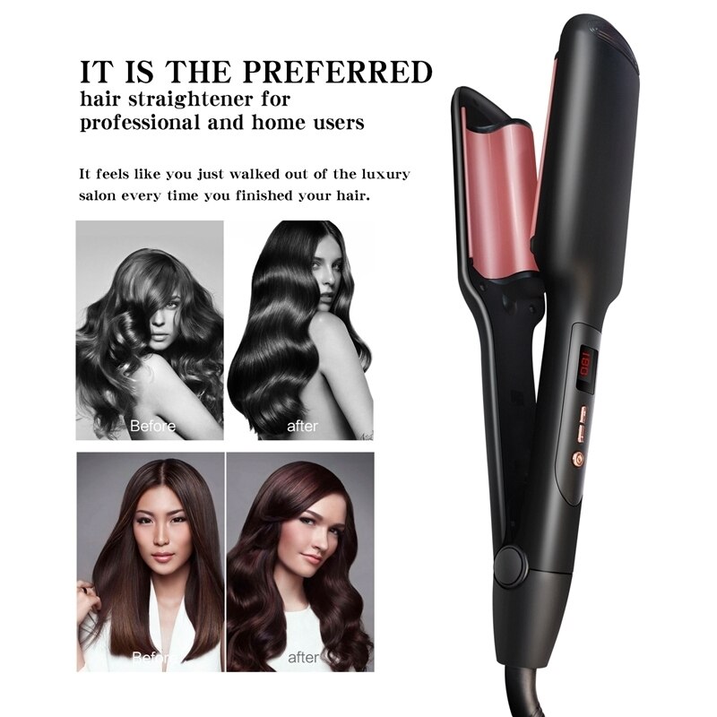 Curling Tongs Wand Deep Waver For Waves Curling Iron Tourmaline Ceramic 2 Barrel Hair Styler Volume Styling Tools