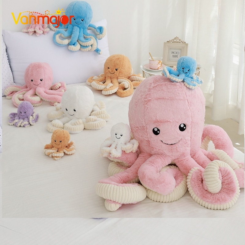 Vanmajor 18/40/60/80cm Kaninchen haar große krake puppe Krake Plüsch Spielzeug Baby weichen tentakeln