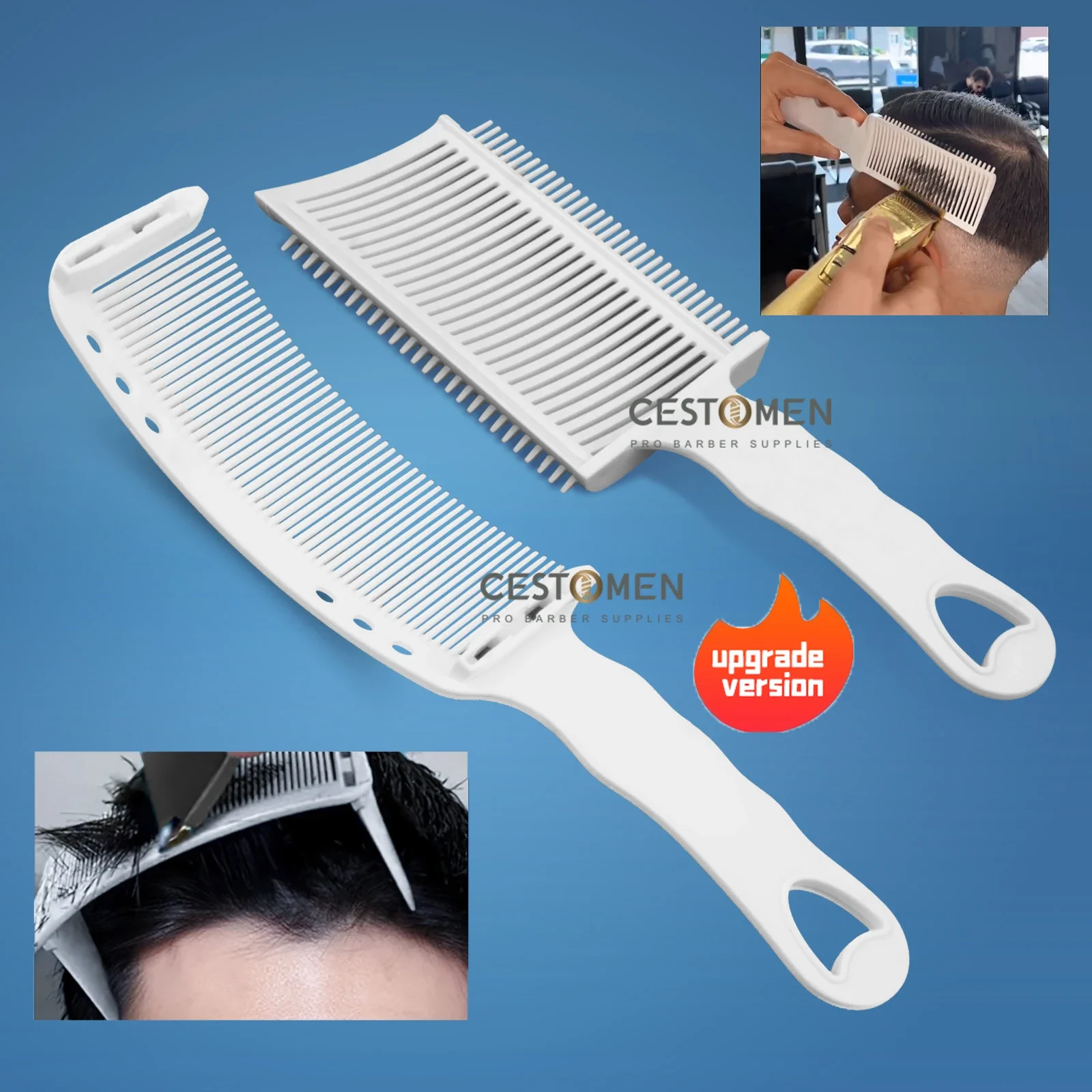 Peine de pelo de , peines profesionales de peluquería, cepillos para salón, herramientas de estilismo para corte de pelo, accesorios de peluquero, 1 ud.