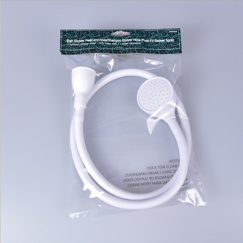 Rociador de ducha blanco para perros y mascotas, herramienta de baño Universal para gatos y cachorros, con 2 adaptadores de plástico ABS