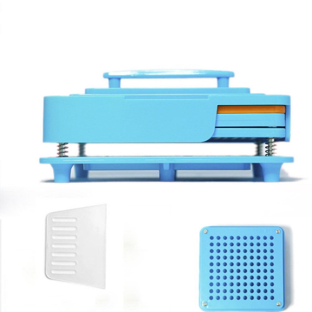 100 Holes Manual Capsule Filling Machine Capsule Maker Pharmaceutical Capsule Filler Filling Tool for Capsules Sky-Blue