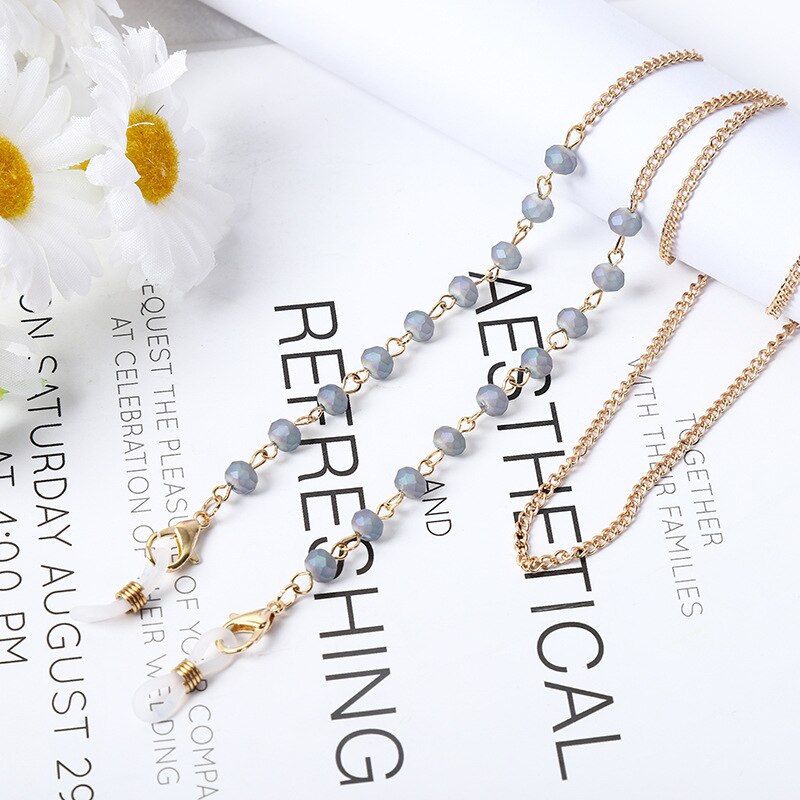 Crystal Beaded Glasses Chain Metal Sunglasses Lanyards Strap Cord Holder Eyeglasses Anti-lost Rope Eyewear Accessories: 10