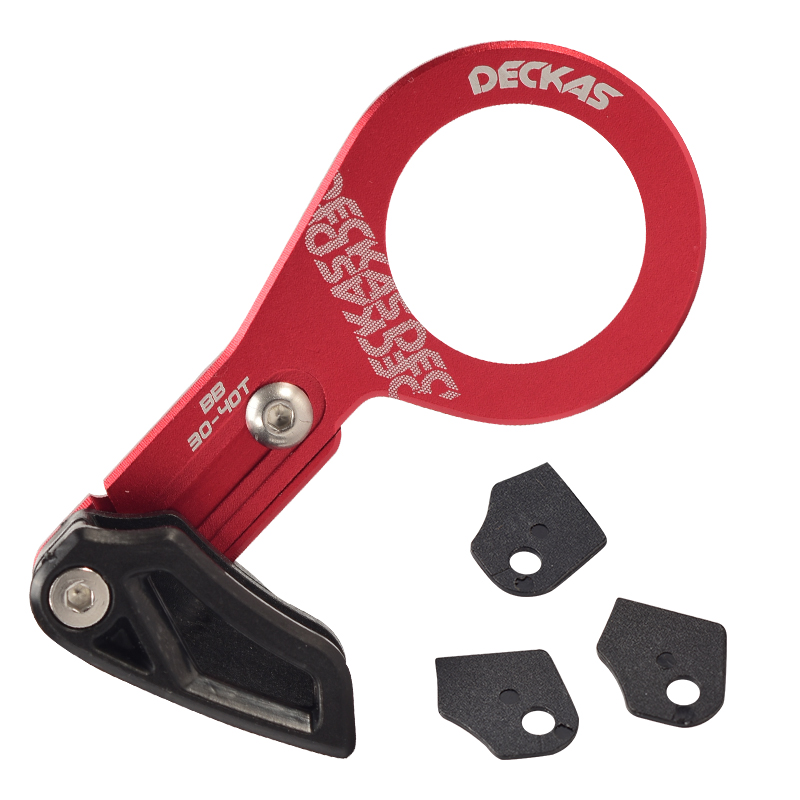 DECKAS Bike Chain guide MTB Bicycle chain guide 1X System ISCG03/ISCG05/BB mount CNC Single Speed Wide Narrow Gear Chain Guide: BB Red