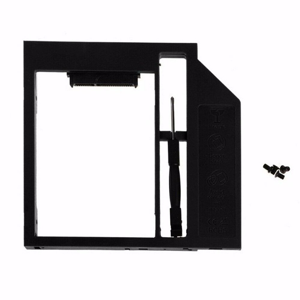 2nd SATA Second HDD Caddy To SATA 2.5&quot; Caddy HDD SSD 9.0mm Enclosure ATA Hard Drive rack adapter For Laptop CD ROM