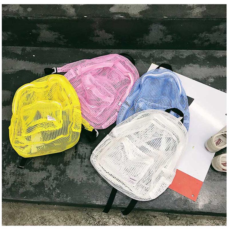 Women Swimming Bag Mesh Net Summer Beach Bags Girl Handbag Swim Female Travel Training Pouch Blaso Sac De Sport Gym Bag XA181D