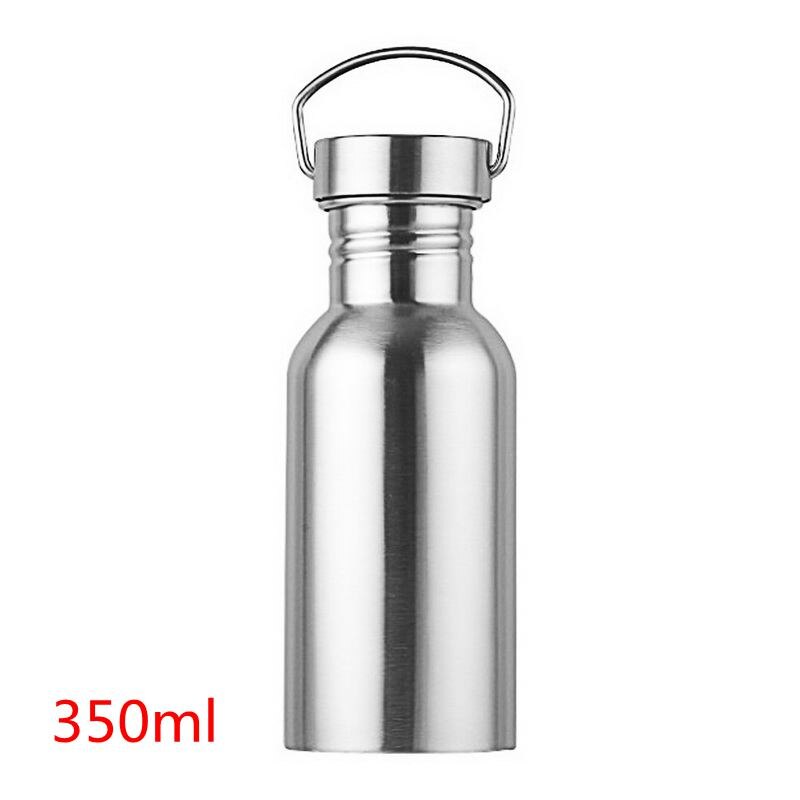 350/500/750ml grandes bouteilles d'eau de vélo d'extérieur en acier inoxydable à une seule couche pour bouilloire de sport: 350ml