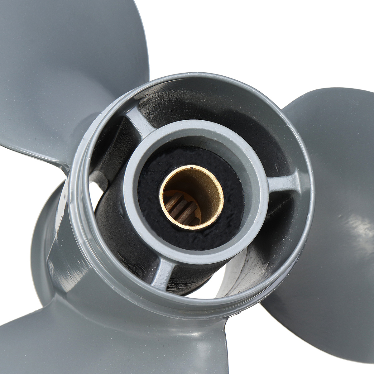 Aluminum Alloy Propeller R Rotation 3 Blades 8 Spline Tooths Gray For Honda Outboard Engine 8-20HP 9 1/4 x 9 58130-ZV4-009AH