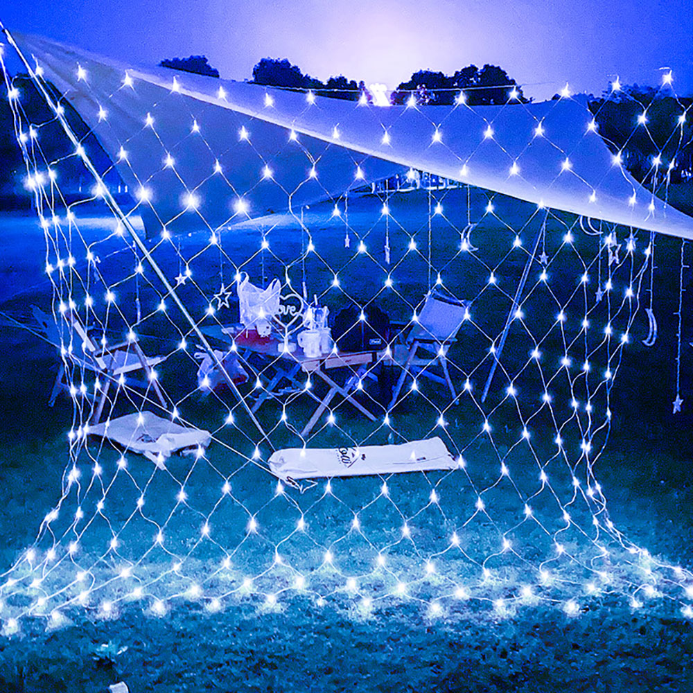4mx6m 2mx3m 2mX2m Weihnachtsgirlanden LED Schnur Weihnachten Netz Licht Gebühr Weihnachten Party Garten Hochzeit Dekoration Vorhang Licht: Blau / 0-5W