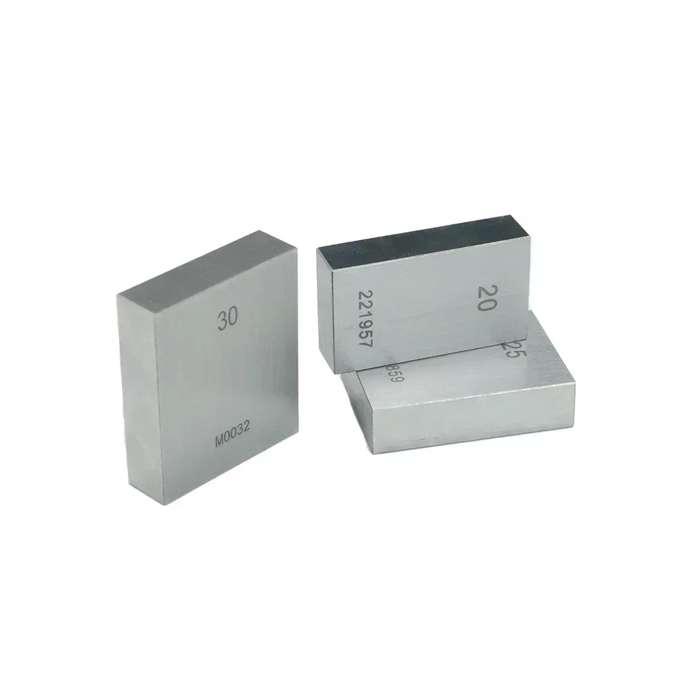 SHAHE Bloque de precisión Bloque de medida Bloque de calibre Medidor cuadrado de acero Calibre Vernier Micrómetro 15 mm, 20 mm, 25 mm, 30 mm, 50 mm