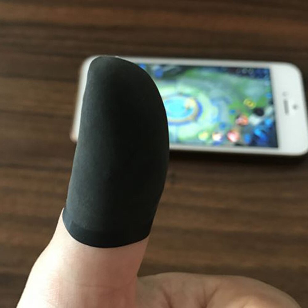 4 unids/set mangas para dedos guantes de látex Anti-slip Anti-sudor Protector para dedos para juegos de teléfono móvil guantes