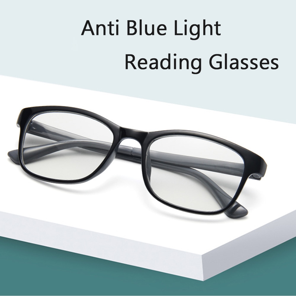 Unisex Blue Light Blocking Glasses Square Clear Lens Computer Eyeglasses Frames UV400 Reading Glasses