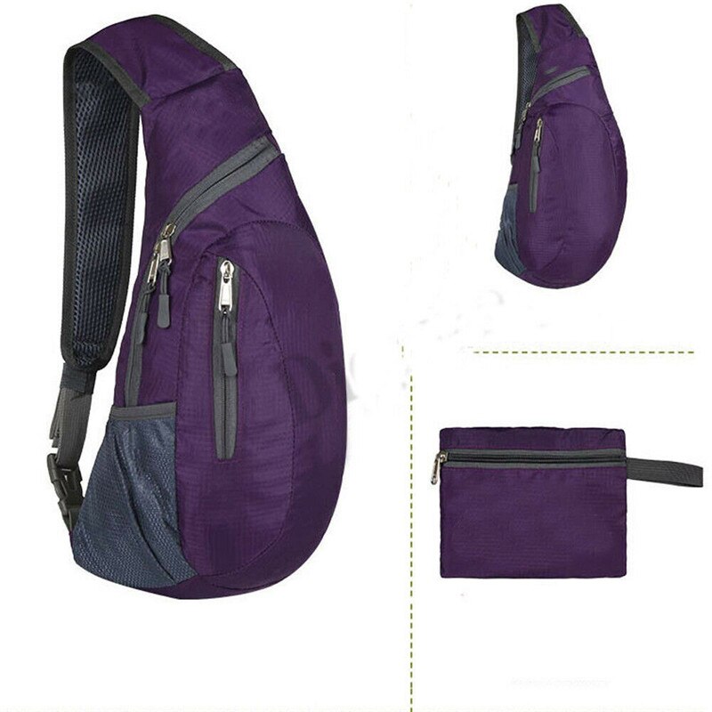 Mochila unissex de peito, mochila unissex com alça cruzada para o corpo, para esportes, caminhadas, para viagem, com padrão de letras)