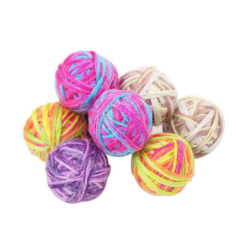 Gato bola de hilo pelota de juguete para gato Gato juguete para hacer ejercicio tejido bola jugar juguete interactivo cero juguete para masticar Gato perro